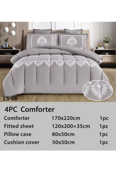 Moon Luxury 4-Piece Single Duvet Set (220 x 170 cm) - Fits a 120 x 200 cm bed