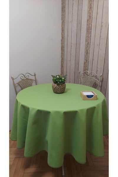 gonk Round, Solid Color, Duck (Liquid Pusher, Stain Proof) Fabric, Tablecloth