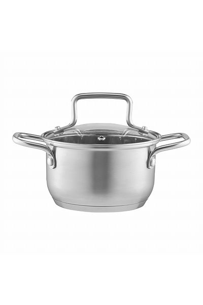 Ambition Stainless steel pot with lid 16cm, 1.5L, Hugo