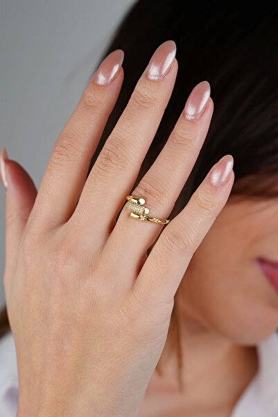 Arpaş Güzide 14 Ayar Altın Taşlı Sarılan Yüzük