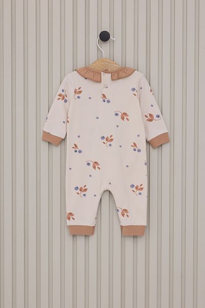 U.S. Polo Assn. Baby Girl Cream Ruffle Collar Jumpsuit 50315426 -Vr011