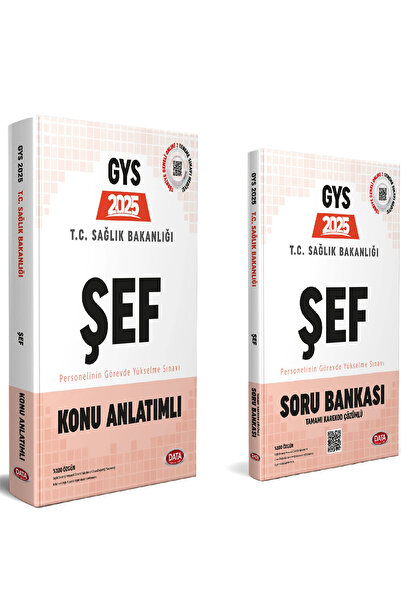 Data Yayınları Günce T.C. Sağlık Bakanlığı GYS Şef Soru+Konu 2Kit(Tamamı Kare...
