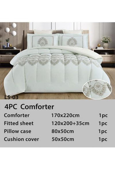 Moon Luxury 4-Piece Single Duvet Set (220 x 170 cm) - Fits a 120 x 200 cm bed