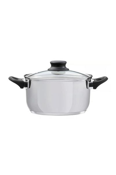 Domotti Stainless steel pot with lid 24cm, 6.1L, Lima