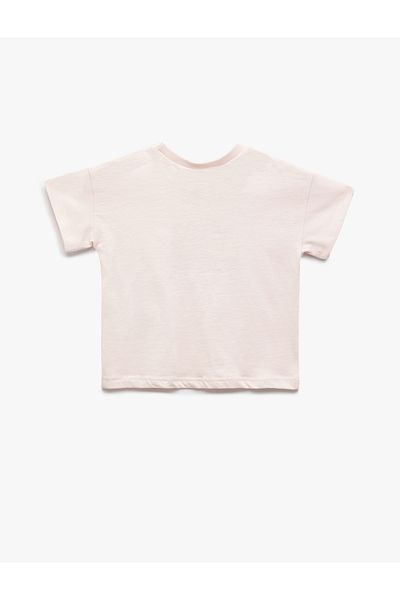 Koton Crew Neck Short Sleeve Printed Cotton T-Shirt