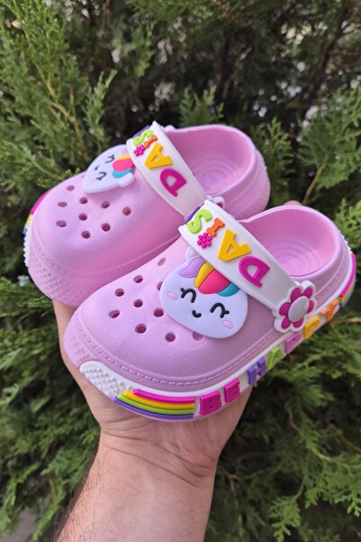 The Red Kids Light Pink Unicorn Patterned Children's Slippers - Non-Slip Sole