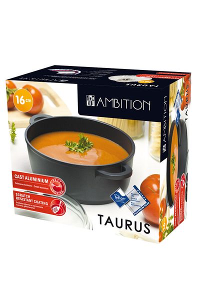 Ambition Pot with lid 16cm, 1.5L, Teflon™ Platinum Plus coating, Taurus