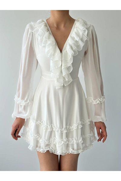 BAZAROV COUTURE Osies Ruffle Dress