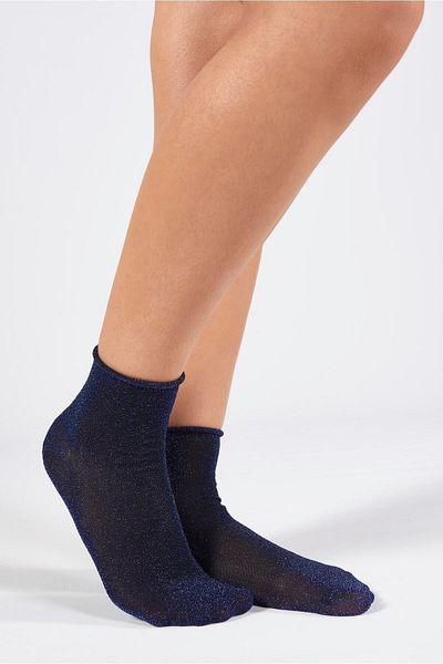 Forwena Безшевни дамски чорапи до глезена Saks Blue Collection Quarter Elastic