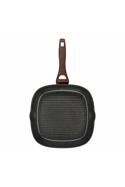 Ambition Tigaie grill 26x26cm, invelis Qualum Basic Stone Edition, Darkwood