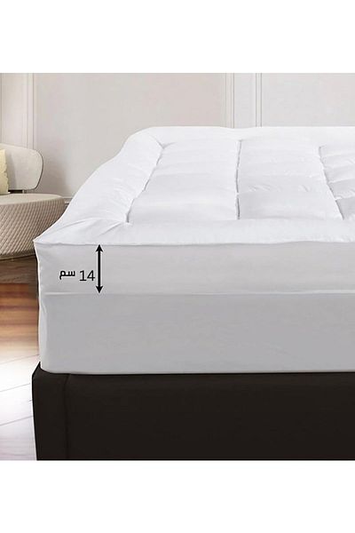 smart home Luxury Bed Pad Set 14cm Height + 2 Waterproof Pillow Protectors | Bed Pad 100% Cotton