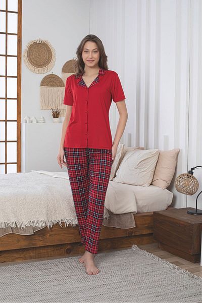 Asel Set pijama Milan cu nasturi pentru femei