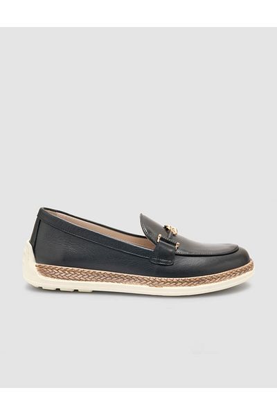 Cabani Loafer de damă 100% piele naturală neagră