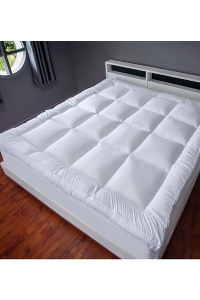 smart home Luxury Bed Pad Set 14cm Height + 2 Waterproof Pillow Protectors | Bed Pad 100% Cotton