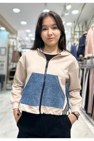 Minimoda Kids Denim Garnished Spring Sports Jacket