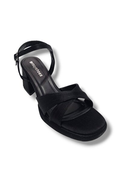 ERBAY 405-25 Sandale anatomice pentru femei cu curea încrucișată din satin cu...