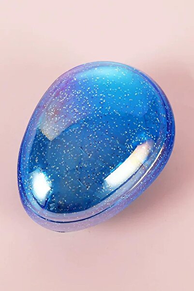 TAKIŞTIR Φορητή βούρτσα/χτένα μαλλιών με λεπτομέρεια με λάμψη σε μπλε χρώμα