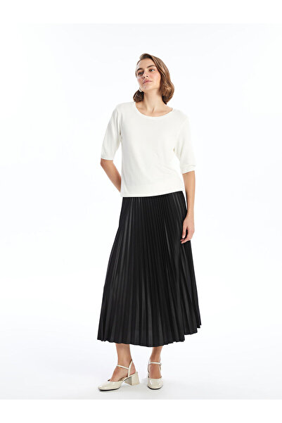 LC Waikiki Vizyon Yeni Sezon Dar Fit Kadın Pileli Etek