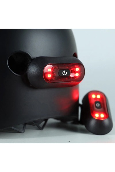 Store Moto kask lambası bisiklet arka lambası  led ışıklı sinyal uyarı arka l...