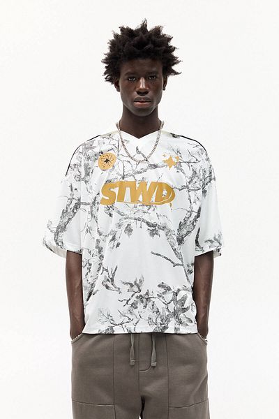 Pull & Bear STWD polo collar T-shirt