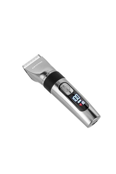 KRYPTON Professional hair and beard trimmer with digital display, 240-250 min runtime, IPX7 waterproof.