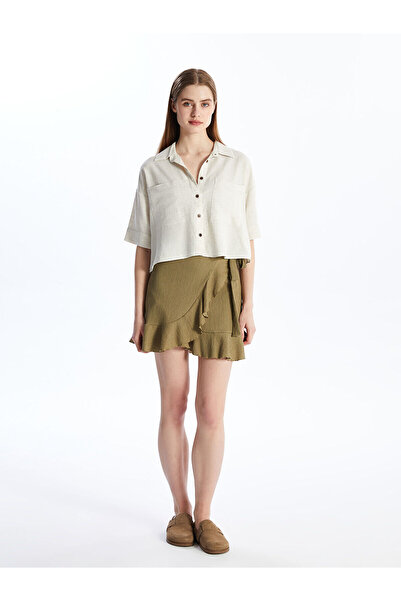 LC Waikiki Trendlucky Women's Elastic Waist Plain Skirt with a Difference