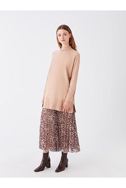 LC Waikiki Patterned Chiffon Women's Skirt with Elastic Waist