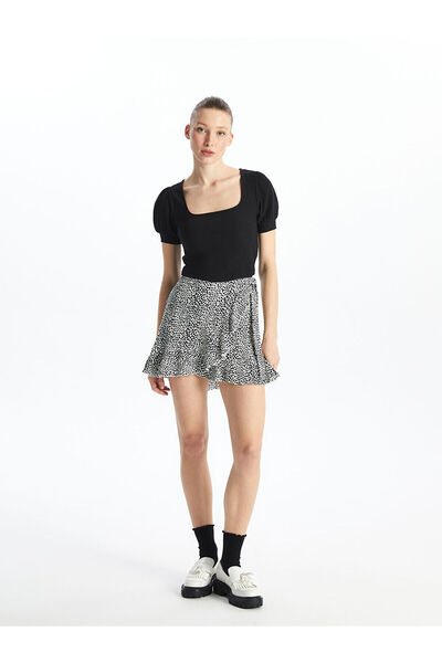 LC Waikiki Nevavm Patterned Women's Skirt with Elastic Waist