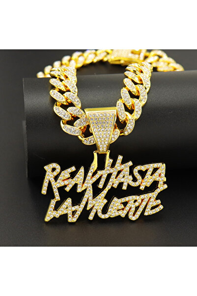 Choice قلادة من الذهب الأصفر على شكل حرف هيب هوب من زاكول للنساء والرجال بسلس...