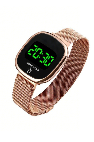 COOYA Digital Led Wrist Watch, Touch Screen, Backlight Waterproof, Men's 1589 Sport Square Face