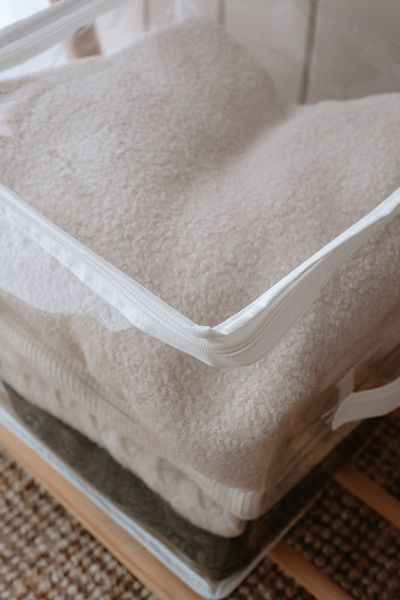 Serstil Clear Zippered Clothing, Blanket, Duvet Cover Storage Storage 30X30X30 cm