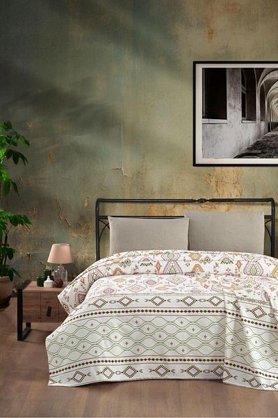 ETE HOMETEX Etehometex Double Person Printed Cotton Pique