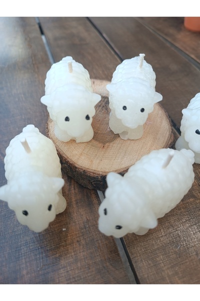 Handmade Doğum günü Hediyelik Kuzu Mum 25 Adet