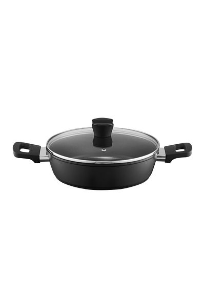 Ambition Deep frying pan with lid 28cm, Qualum Basic coating, Alto