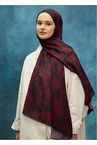 Genel Markalar Rossa Desen Soft Pamuklu Bordo Şal
