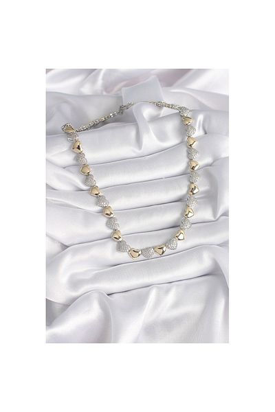 Skygo Brass Mix Color Zircon Stone Heart Model Vip Exclusive Series Women's Necklace - Tj-Bko9545