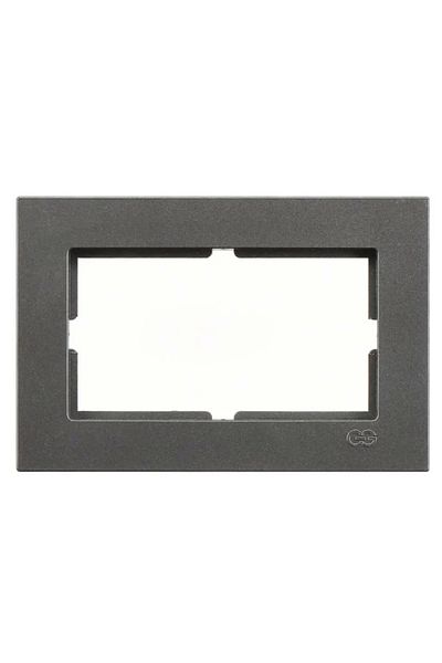 Günsan Eqona Metallic Smoked Recessed Double Grounded Socket Frame