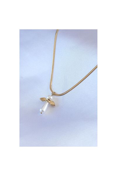 Skygo 316L Steel Gold Color Italian Chain Model Pawn Figure Women's Necklace - TJ-BKO7427