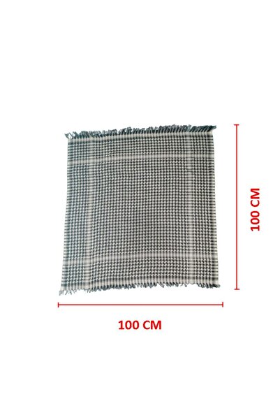 Bima Ticaret Pushie de calitate superioară - Femei Bărbați Pushie Palestine Negru Alb Kefiye Model Square Pushie