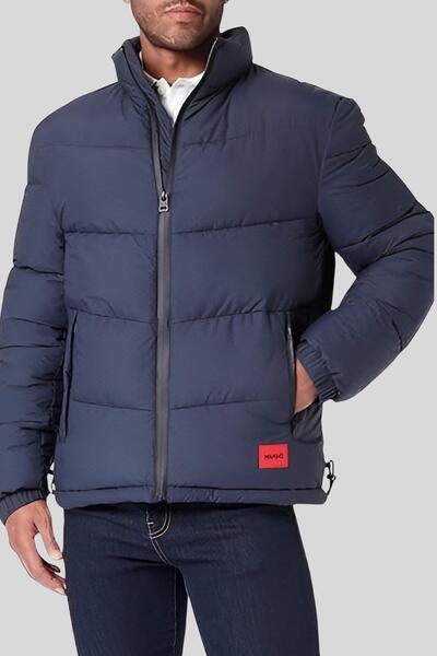 HUGO Dik Yaka Erkek Mont Lacivert