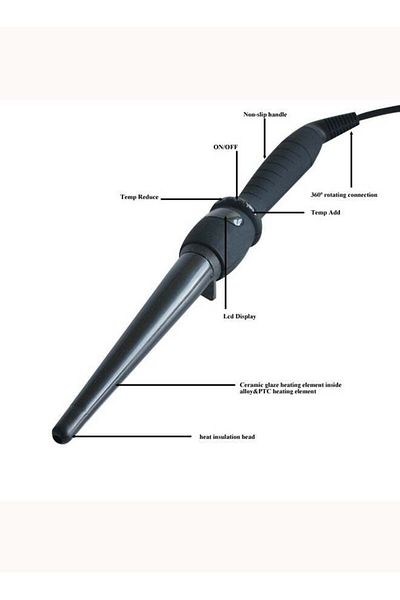 COOYA Hair Curling Wand,Ceramic Hair Curling Iron for All Hair Types, Dual Voltage for Travel (32 mm)