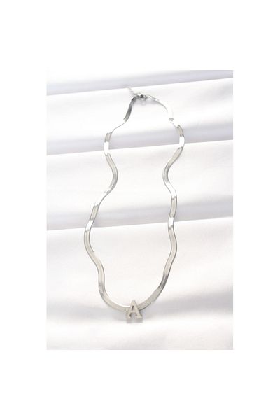 Skygo 316L Steel Letter a Silver Color Italian Chain Necklace - Tj-Bko8546