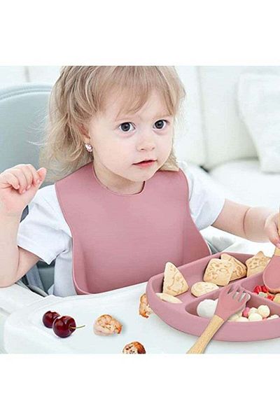 COOYA Baby Feeding Set, 5 Piece, BPA Free, Suction Bowl,Divided Plate, Spoon, Fork, Food Grade Material