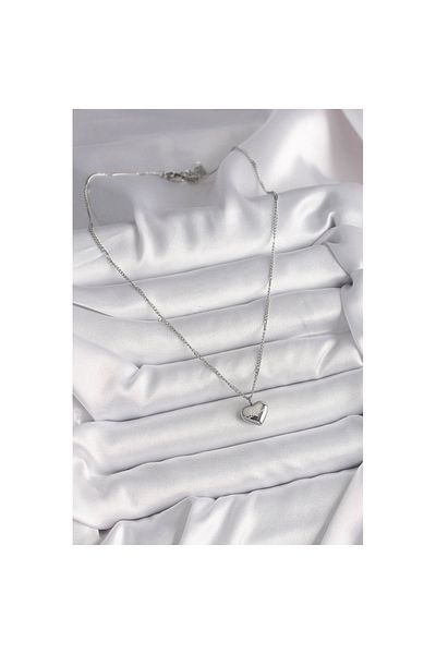 Skygo 316L Steel Silver - Women's Necklace with Chain and Embroidery Detail - Tj-Bko9779