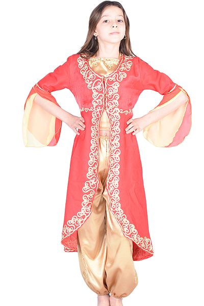 ceocuk Red Children's Kaftan Bindalli Henna Dress