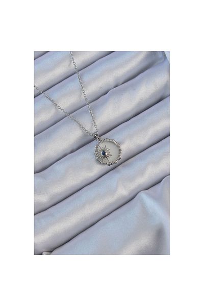Skygo 316L Steel Silver Color Zircon Stone Enameled Polar Star Necklace - Tj-Bko9148