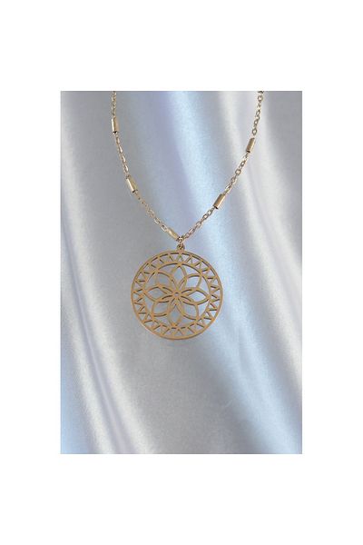 Skygo 316L Steel Chain Gold Color Lotus Model Necklace - Tj-Bko8902