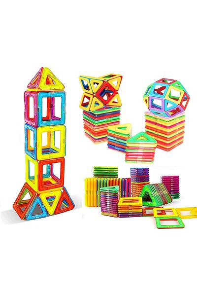 Yelajoy 40-Piece Magnetic Tiles Building Blocks Toy Set, DIY Educational Toy, ABS , for 3+
