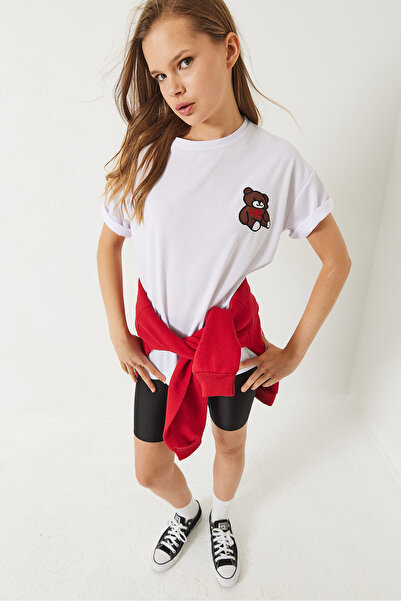 Bianco Lucci Γυναικείο Teddy Embroidered Basic T-Shirt 60284019