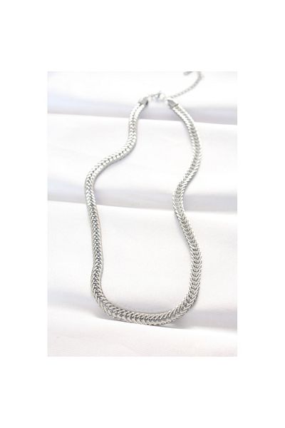 Skygo 316L Steel Silver Color Fish Back Chain Necklace - Tj-Bko8530
